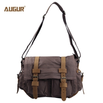 MiniCar Augur 2138 Canvas Cross Body Single Shoulder Laptop Bag with Durable Strap(Color:Coffee) - intl