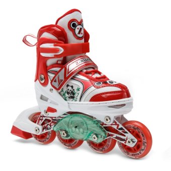 Anak Disesuaikan Profesional Rol Kate Adalah Sepatu Inline Skate Sepatu Sepatu Olahraga Luar Ruangan Adjustable Children Roller Skates Shoes Inline Skates Shoes Red