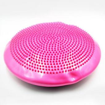 Yoga Massage Cushion Balance Disc Trainer Fitness Pad Mat with Inflatable Pump Pink - Intl