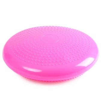 MiniCar 1pcs Durable Universal Inflatable Yoga Wobble Stability Balance Disc Massage Cushion Mat Pink(Color:Pink) - intl