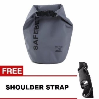 Safebet Waterproof Dry Bag 5 L - Abu-abu + Gratis Shoulder Strap