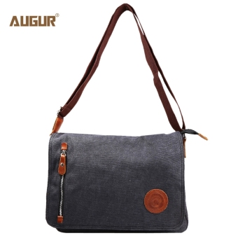 MiniCar Augur 8501 Canvas Schoolbag Cross Body Single Shoulder Bag with Durable Strap(Color:Black) - intl