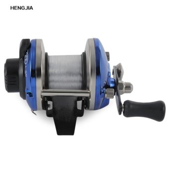 HENGJIA Right Hand Drum Casting Fishing Reel with 0.2MM 50M Line for Beach Sea River Lake Stream (Blue) - intl