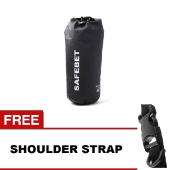 Safebet Waterproof Dry Bag 10 L - Hitam + Gratis Shoulder Strap
