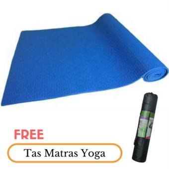 Kira Sports Matras Senam/ Matras Olahaga Matras Yoga-Blu, 61 x 173 cm - Biru