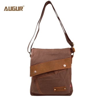 MiniCar Augur 9088 Canvas Cross Body Single Shoulder Laptop Bag with Durable Strap(Color:Coffee) - intl