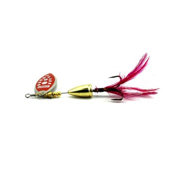 Metal Fishing Bait Metal Spinner Alloy Lures with Feather Fishing Gears - intl