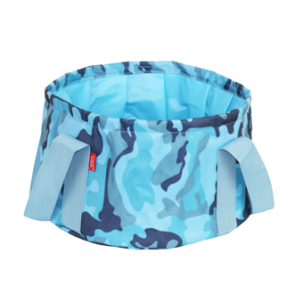 15L Portable Outdoor Foldable Camping Washbasin Basin Bucket Bowl Sink Washing Bag Hiking Water Pot（Color Blue）