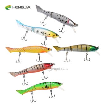 HENGJIA 6pcs 6 Colors Fishing Lure Bait Plastic Crankbait Tackle Hook - intl
