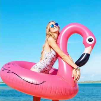 Mbulon Adult Floaties Flamingo Inflatable Swimming Seat Water Seat Lifebuoy - intl