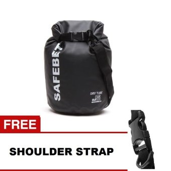 Safebet Waterproof Dry Bag 5 L - Hitam + Gratis Shoulder Strap