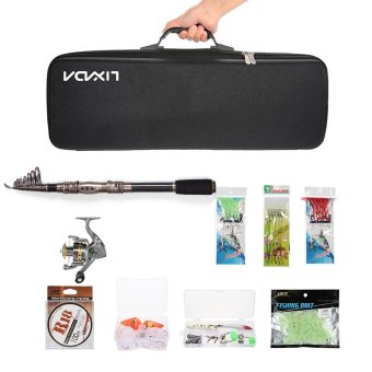 Lixada Telescopic 3.0M Fishing Rod and Reel Combo Full Kit Spinning Fishing Reel Gear Organizer Pole Set with 100M Fishing Line Lures Hooks and Fishing Carrier Bag Case Fishing Accessories - intl