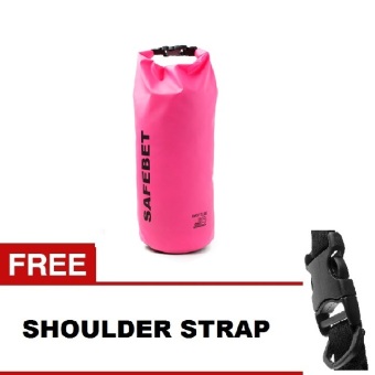 Safebet Waterproof Dry Bag 10 L - Pink + Gratis Shoulder Strap