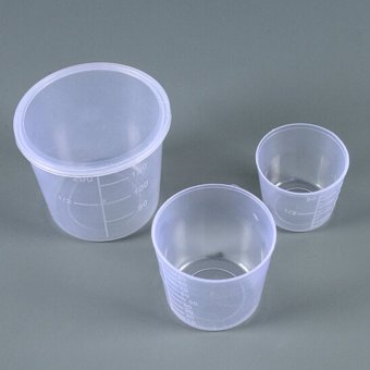 3Pcs/set Fishing Measuring Cup Bait Tackle Boxes Measure Cover Fishing Supplies - intl