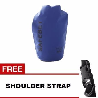 Safebet Waterproof Dry Bag 10 L - Biru Tua + Gratis Shoulder Strap