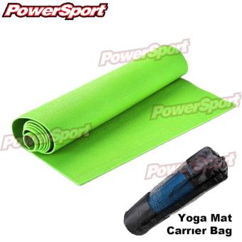 Power Sport Anti-Slip Tech 5.9mm Yoga Mat extra Carrying Bag - Hijau Neon