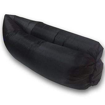 Nicture Fast Inflatable Lazy Sleeping Sofa Bed Camping HikingTravel Hangout Beach Bag Bed (Black) - intl