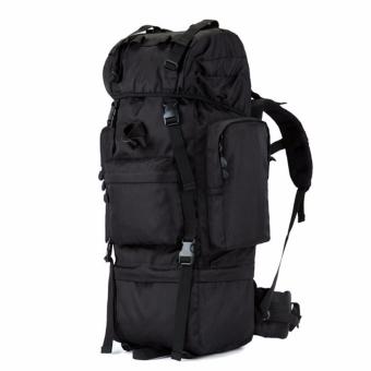 Nylon 65L Waterproof Outdoor Military Rucksacks Tactical Backpack Sports Camping Hiking Trekking Fishing Hunting Bag (Black) - intl