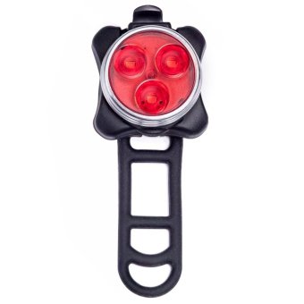 Adaptor Isi Ulang Sepeda Waterproof Lampu LED Belakang Keselamatan Di Malam Hari Lampu Belakang Merah