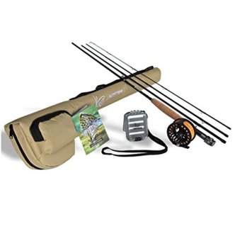 K&E Outfitters Drift Series 5wt Fly Fishing Rod and Reel Complete Package (Silver Reel) - intl