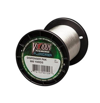 Vicious Fishing 15# 100% Fluorocarbon Line, 800 yd. - intl
