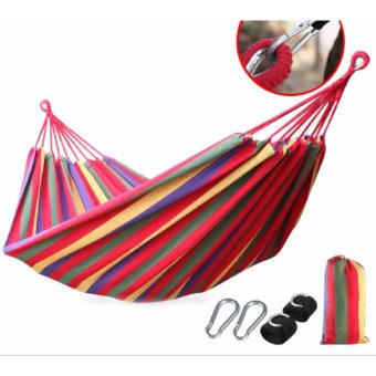 2Cool 200*80cm Camping Hammock Breathable Canvas Camping Lounge Indoor Hammocks for Holiday - intl