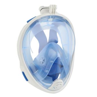 GAKTAI Swimming Snorkeling Full Face Diving Mask S/M Water Sports For GoPro (Blue) - intl