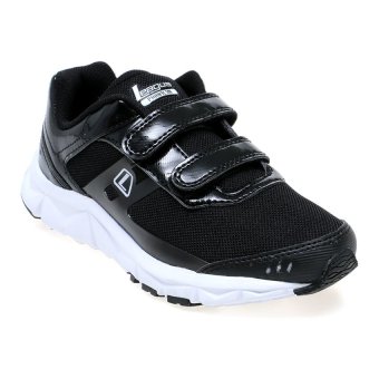 League Phantom Kids Velcro Running Shoes Sepatu Lari Pria - Hitam-Putih