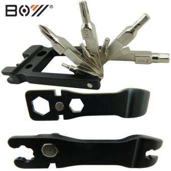 Bicycle Mechanic Fix Tools 19 in 1 Portable and Foldaway Multi-function Repair Tool Kit - intl