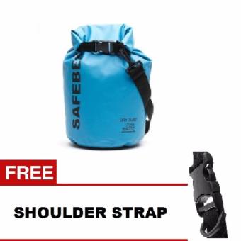 Safebet Waterproof Dry Bag 5 L - Biru + Gratis Shoulder Strap