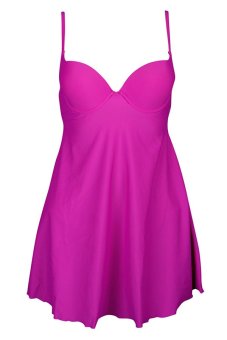 Lasona Baju Renang Rok wanita Premium SWJ-2566-L4 Dark Violet
