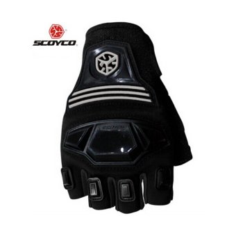 SCOYCO MC24D MOTO Racing glove Motorcycle Racing gloves motorbike Bomber glove made of Leica/Polyester fabric Black - intl