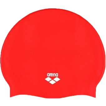 Arena ARN-4473N Comfortable Durable Swimming Cap/Hat Silicone Rubber Monochromatic High Elastic 3D Ear Protective Swimming Cap/Hat Suitable for Adult Men and Women Red - intl
