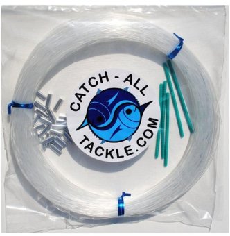 Monofilament Fishing Leader Kit 100yds 2.4mm-600lb Clear With Loop protectors crimps - intl