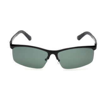 New Brand Aluminum Polarized Sunglasses Men Sports Sun Glasses Driving Goggle Man Brand Points H4145-02 (Black)