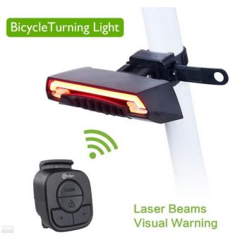 (Impor) Meilan X5 Smart lampu belakang sepeda motor Remote nirkabel mengubah sinyal kontrol lampu belakang Laser adaptor isi ulang bersepeda - International