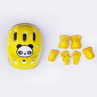 China OEM 1 Set Helm + Dekker / Deker In Line Anak - Kuning