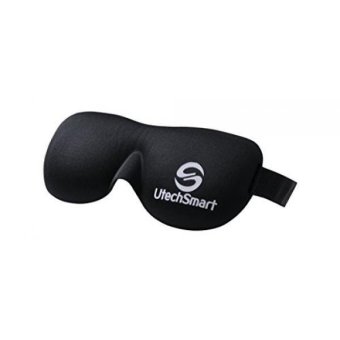 Sleep Mask, UtechSmart Contoured and Comfortable Sleep Eye Mask Eyeshade with Ear Plugs Carry Pouch for Travel, Shift Works and Naps - intl