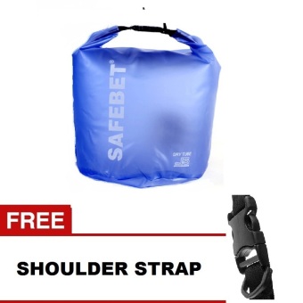 Safebet Floating Waterproof Dry Bag 15 L - Biru Transparan + Gratis Shoulder Strap