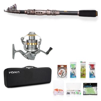 Lixada Telescopic 2.7M Fishing Rod and Reel Combo Full Kit Spinning Fishing Reel Gear Organizer Pole Set with 100M Fishing Line Lures Hooks and Fishing Carrier Bag Case Fishing Accessories - intl