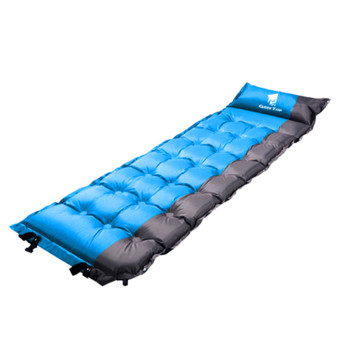 GEERTOP Self-Inflating Camp Pad Mat Mattress With Pillow 5cm Extra Thick Lightweight - For Camping Backpacking Tents - Can be SPLICED - Blue