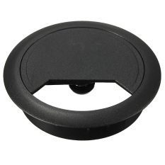 60mm Computer Desk Grommet Table Cable Wire Outlet Cord Plastic Hole Cover Cap Black - Intl