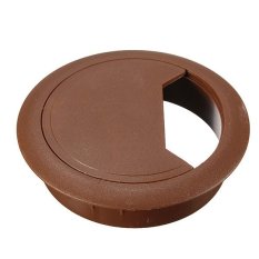 60mm Computer Desk Grommet Table Cable Wire Outlet Cord Plastic Hole Cover Cap Brown - Intl