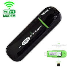 7.2Mbps Mini Wireless Router WiFi Stick 3G USB Dongle GSM WCDMA Modem HSPA LAN Network Adapter with TF SIM Card Slot (Black) (Intl)