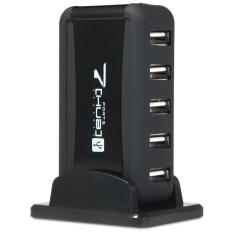 7 Ports USB 2.0 Hub Charging Dock with DC 5V Power Port for Mobile Phone Mouse Keyboard PC (Black) - Intl