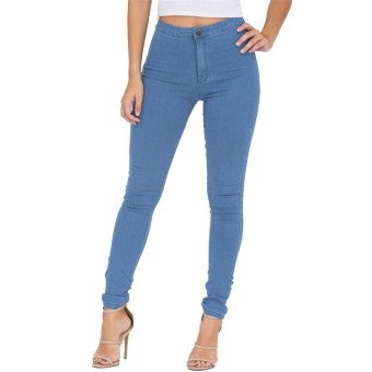 100% Good Feedback Spring Skinny Jeans Woman High Waist Jeans Stretch Women's Pants Denim Women Jeans Trousers For Women XL(Light blue) - intl  