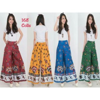 168 Collection Celana Friska Kulot Batik Pant-Hijau  