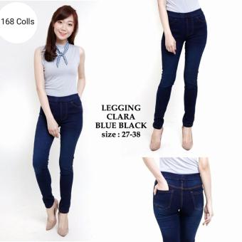 168 Collection Celana Jegging Big Clara Jeans Pant-Biru Tua  