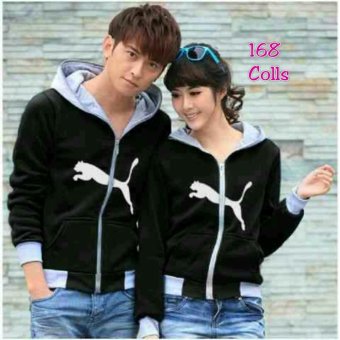 168 Collection Couple Jaket Tiger-Hitam  