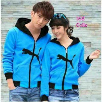 168 Collection Couple Jaket Tiger-Turkis  